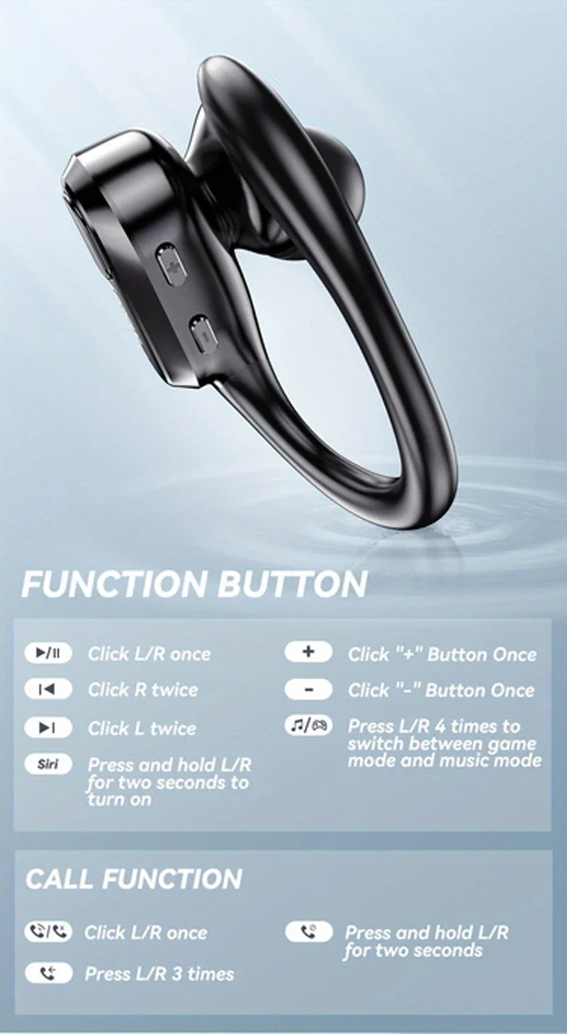 Lenovo Xt80 True Wireless Bluetooth Earphones With Mic And Earhooks_voghion.com