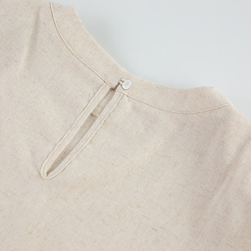 Women's Clothing Fashion cotton and linen suits style shoulder pad sleeveless tops and trousers two-piece suits_voghion.com