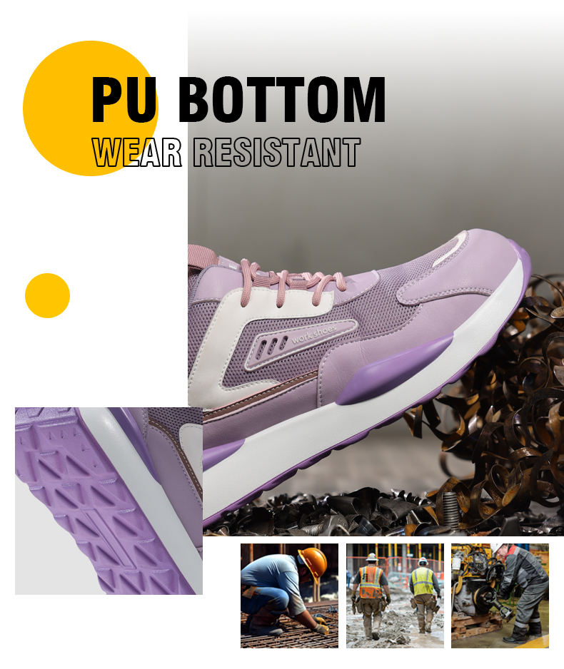 GUYISA Scarpe antinfortunistiche e da lavoro da donna con punta in acciaio 0283pk 37-43_voghion.com