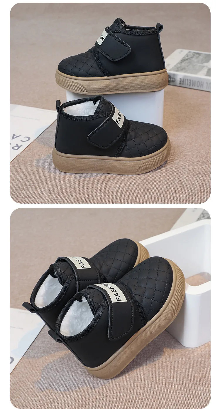 Winter Kids Snow Boots Plush Warm Baby Girl Cutefeet Toddler Boot Children Infant Boys Cotton Shoes Sizes 22 - 33_desvips.com
