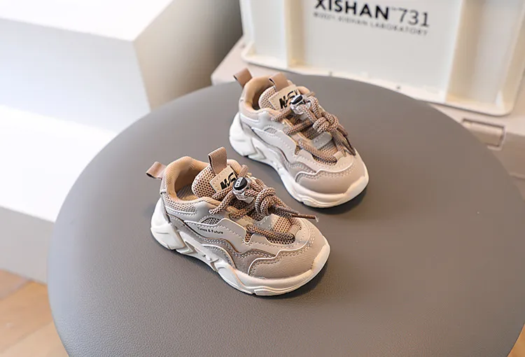 Zapatillas deportivas para niños pequeños 2025, informales, de malla y cuero, para correr en la escuela, de 1 a 6 años_voghion.com