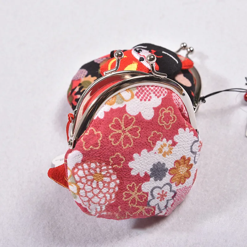 1 Pc Lucky Cat Coin Purse Key Case Lovely Cute Multi-color Pocket Cloth Handbag_voghion.com