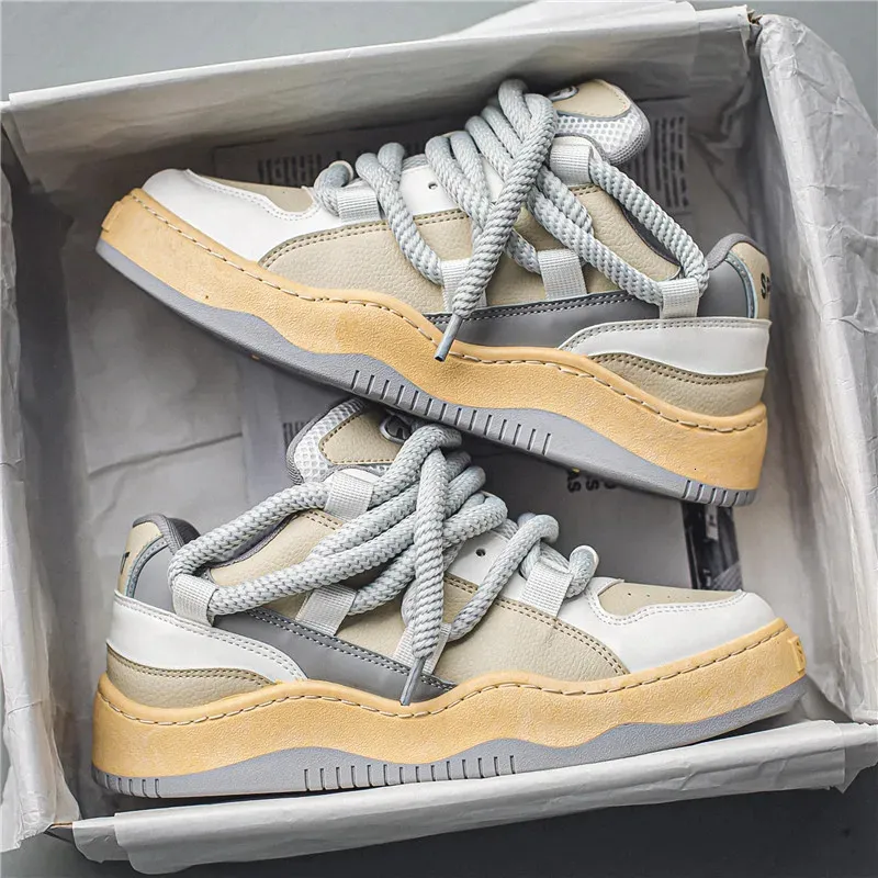 für Männer Tennis Retro Y2K Brot Hip-Hop Punk Skateboard Männliche Sneakers Paar Outdoor Sport Freizeitschuhe 240618_voghion.com