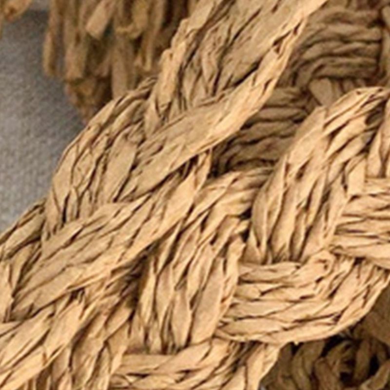 Women Beach Woven Straw Shoulder Messenger Bag with Tassel Boho Hollow Out Crochet Crossbody Handbag rame Purse_voghion.com