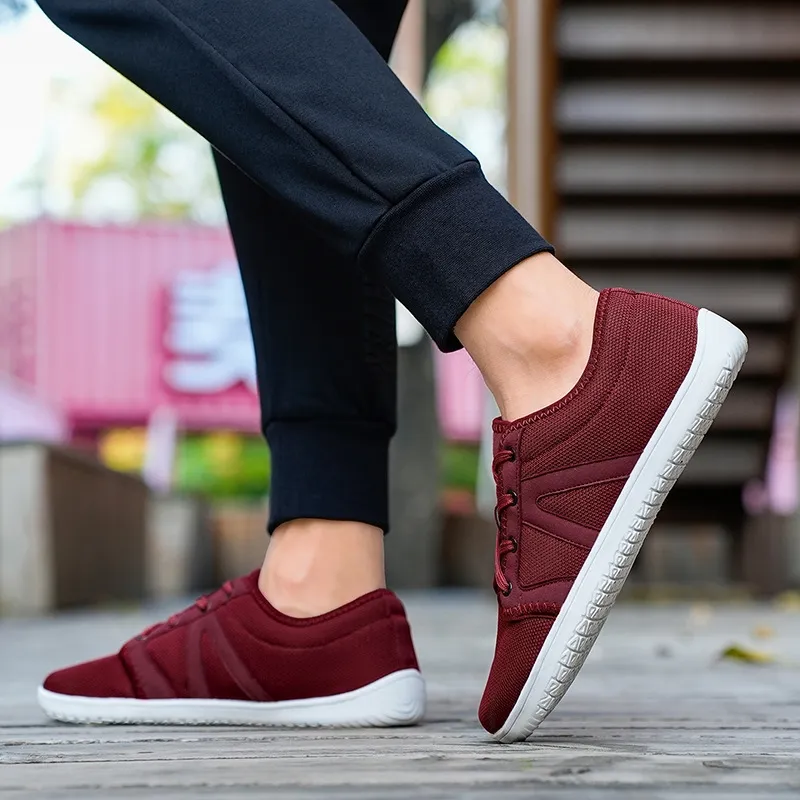 Wide Summer Running New Headed Sports Soft Sole Barefoot Men's and Women's Casual Breathable Mesh Shoes Lhshoe_voghion.com