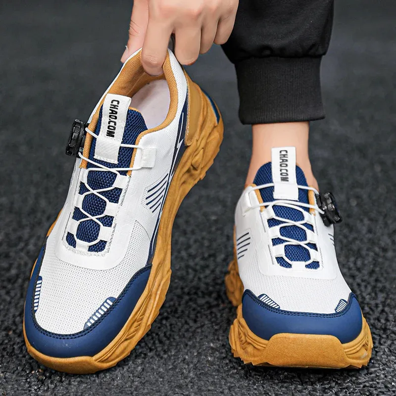 Chaussures de sport confortables et élastiques pour homme, idéales pour les loisirs, l'extérieur, la course à pied, la marche, le sport, les loisirs, quatre saisons, anti-odeurs, avec bouton rotatif, 250714_voghion.com