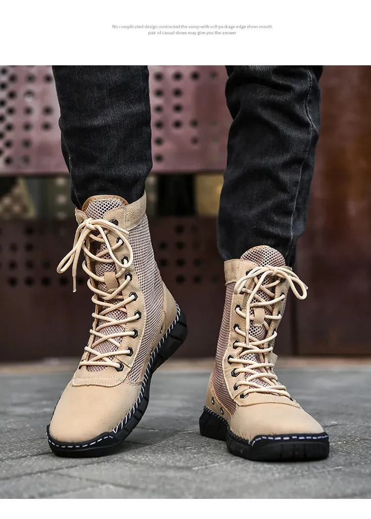 Bottines d'été en maille pour femme, chaussures montantes, respirantes, roses, tendance, décontractées, grande taille 48, 250530_voghion.com