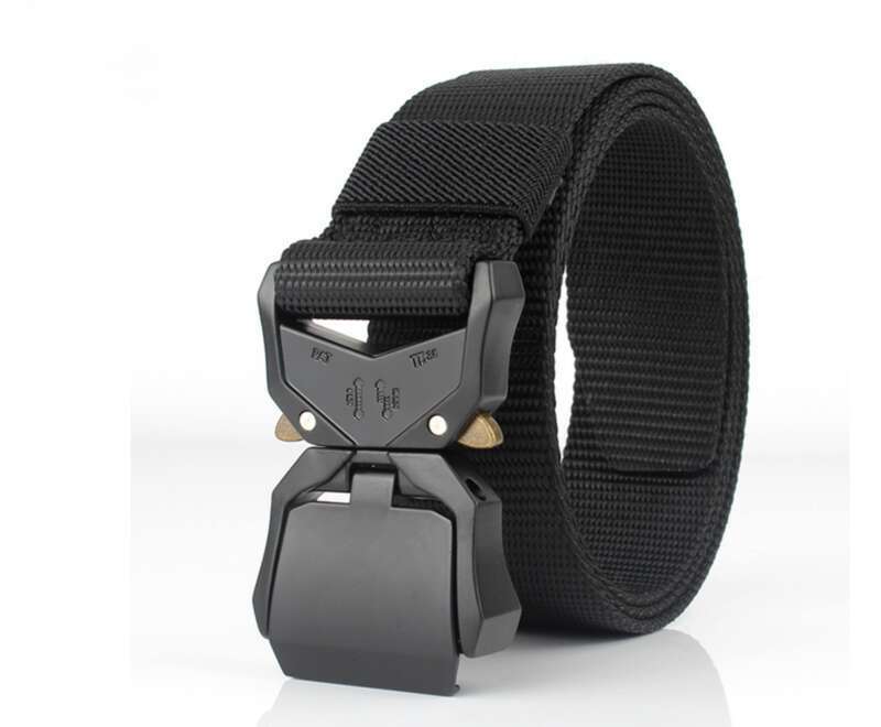 Ceinture en toile pour pantalon de travail tactique en nylon tressé pour homme, accessoire d'entraînement militaire, audiophile, pour étudiant_voghion.com