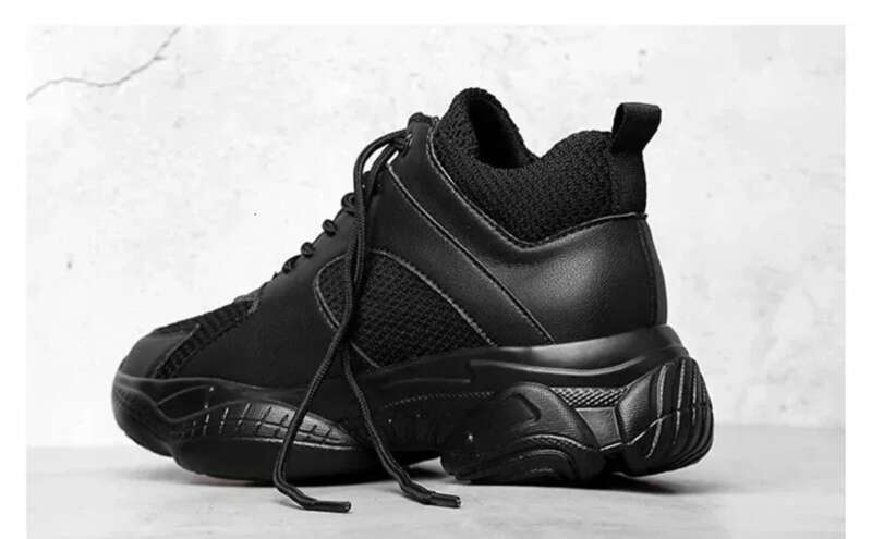 Summer New Style Fashion Sneakers Man Elevator Height Increase Insole 8cm White Black Taller Shoes Men Breathable_desvips.com