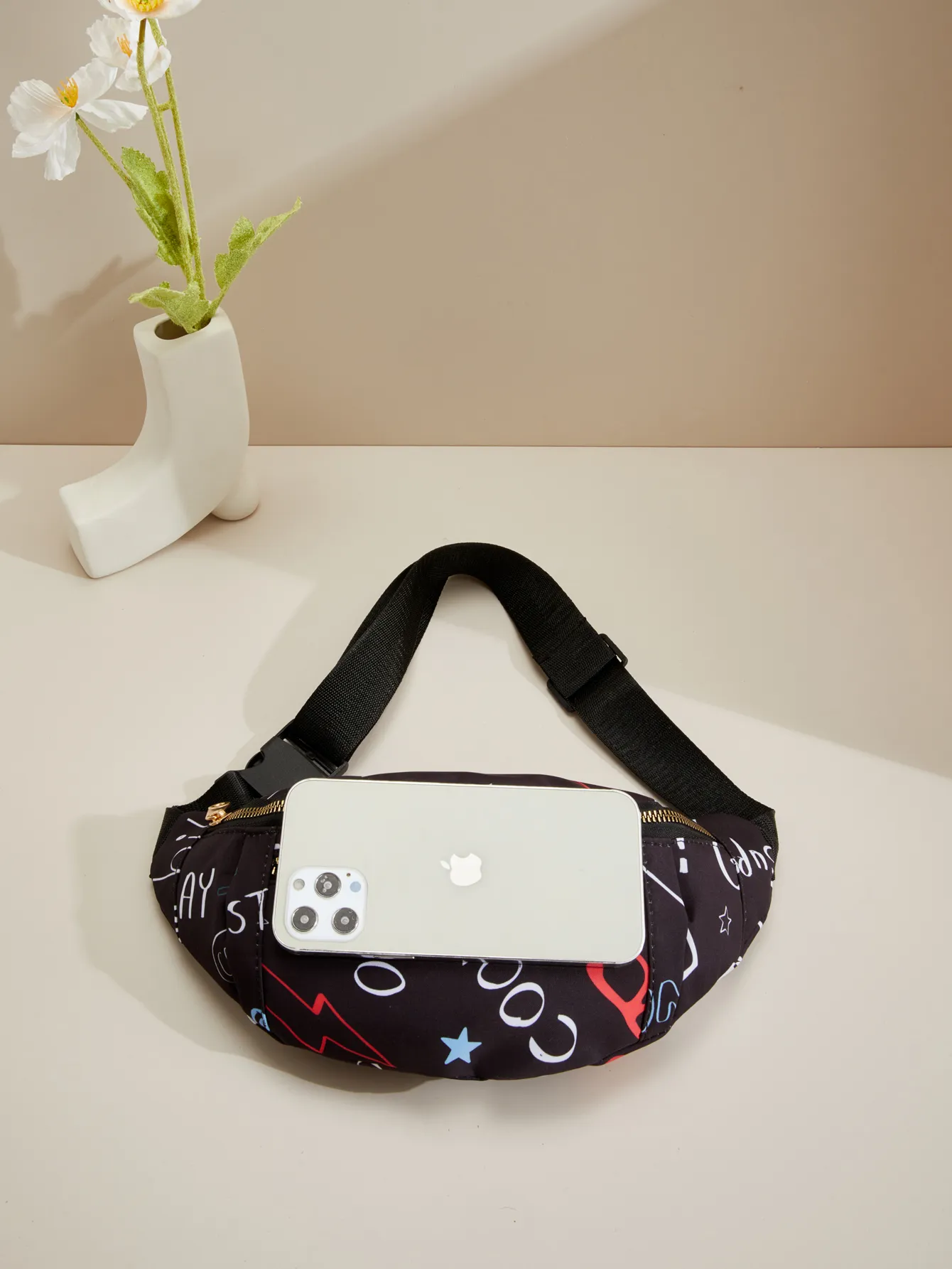 Marsupio piccolo a tracolla per donna, con cinturino regolabile, alla moda, cintura toracica, per sport, allenamento, viaggi, vita_voghion.com