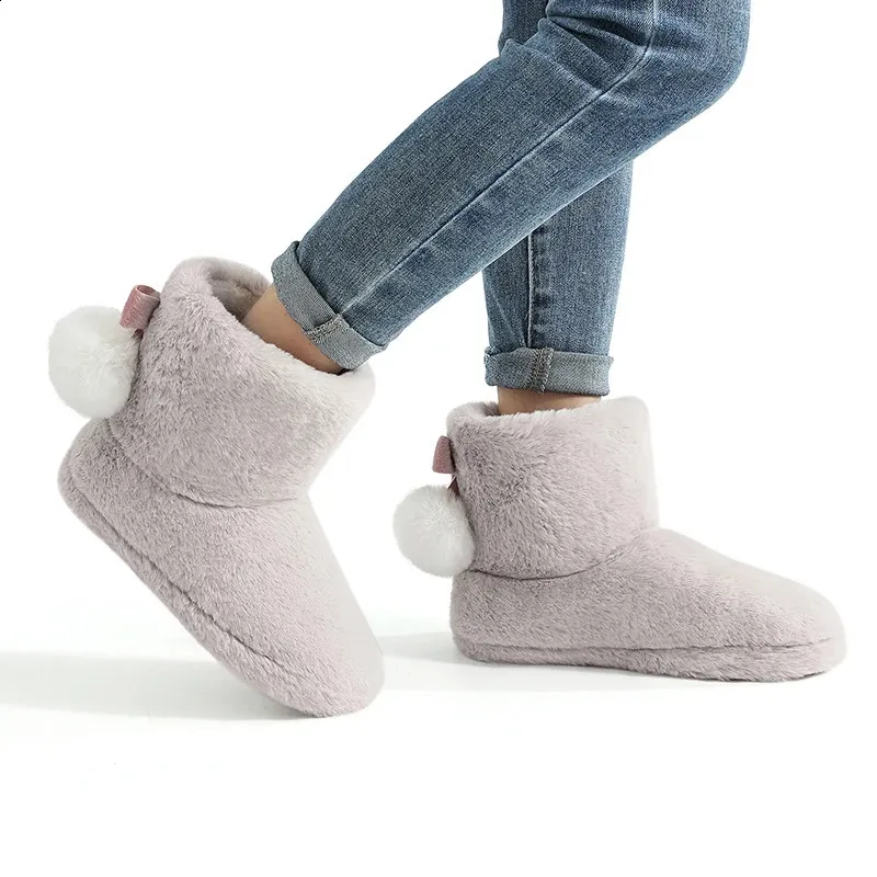 Litfun Warm Plush For Women Winter Casual Fur Fluffy Soft Comfort Non-slip Snow Boots Cute Cotton Shoes 240826_viptrois.com