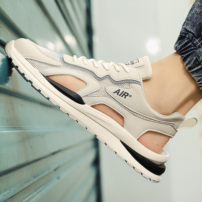 Sandalias de verano para hombre, ropa de exterior, deportes informales, sandalias de playa ligeras, zapatillas transpirables de malla para conducir para hombre
