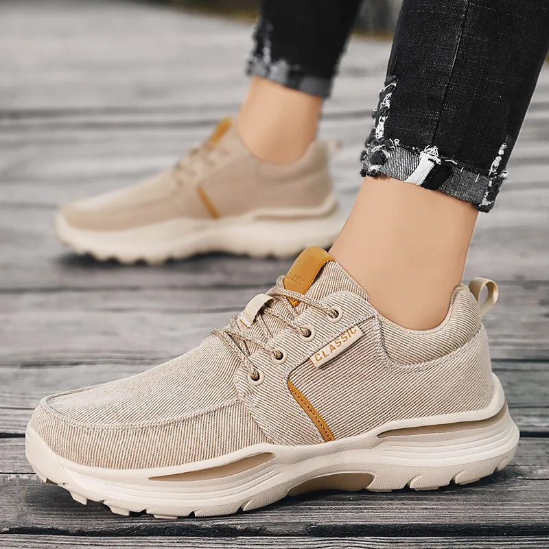 Loafers 2022 Spring New Comfortable Senakers for Men Business Casual Canvas Shoes Lightweight Plus Size_voghion.com