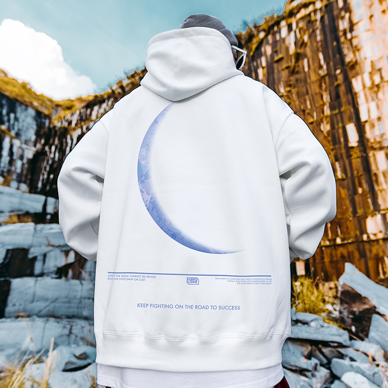 Herren Sweatshirt für Herbst Winter, Lockeres Oversized Top, Plüschiger und dicker Kapuzenpullover Trend, 2024 Neuer Mantel_voghion.com