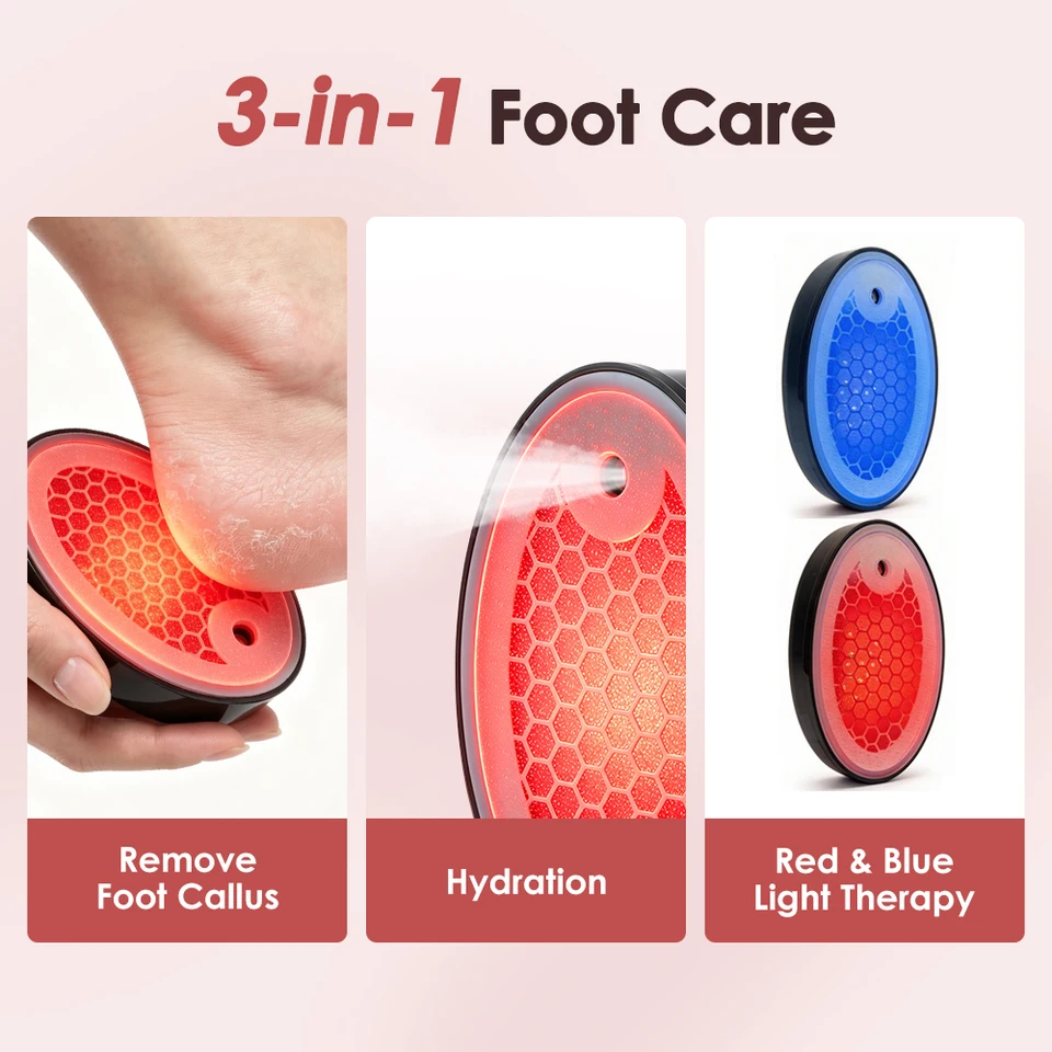 Râpe pieds électrique avec spray hydratant pour peaux mortes_voghion.com