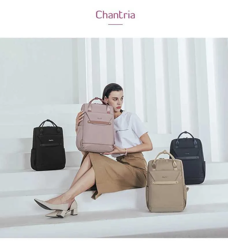 Chantria Mini sac à dos pour femme, élégant, étanche, sac de travail avec port USB, joli sac à dos de voyage pour l'universitéC241031_voghion.com