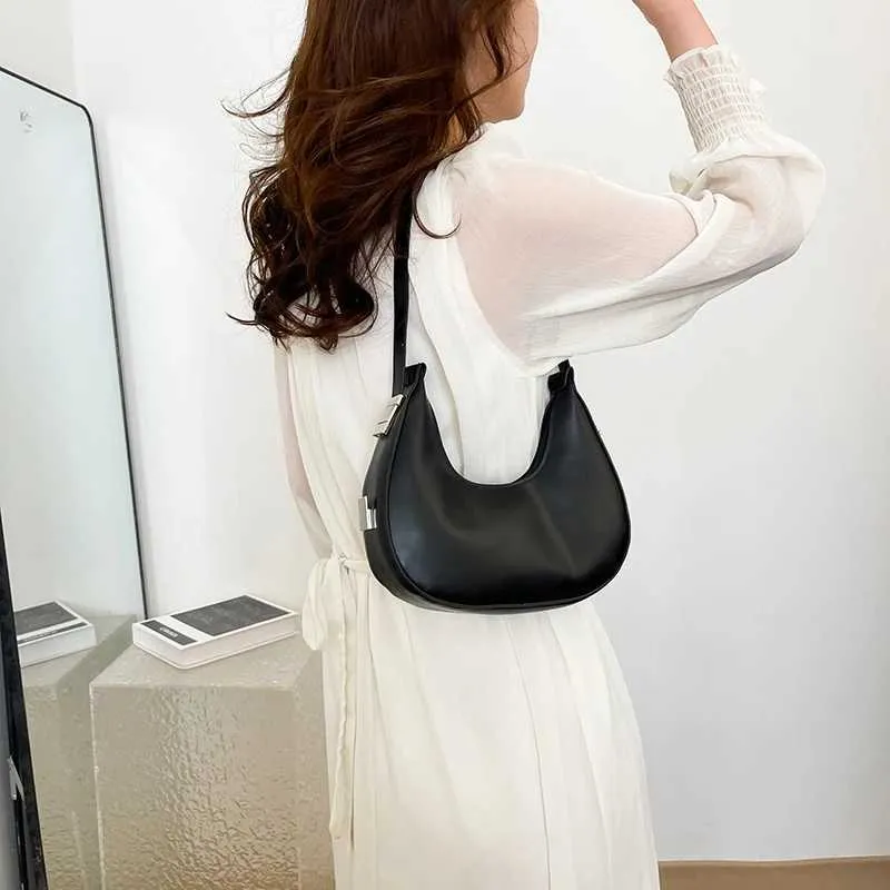 Borsa a tracolla semplice da donna in pelle PU con tracolla alla moda Y241115_voghion.com