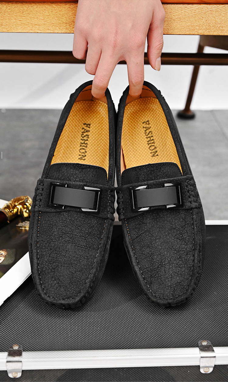 Pánské boty z pravé kůže, luxusní společenské boty, pánské nízké mokasíny, ležérní turistické boty_voghion.com