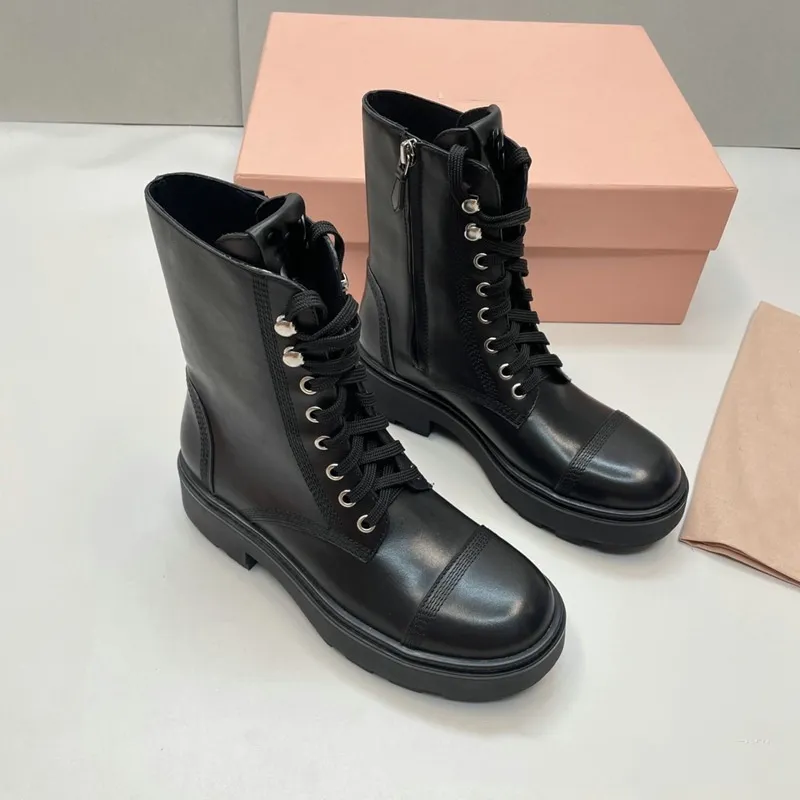 designer booties women womens platform winter shoes black brown boots Fashion Vintage Work Martin Boots_voghion.com