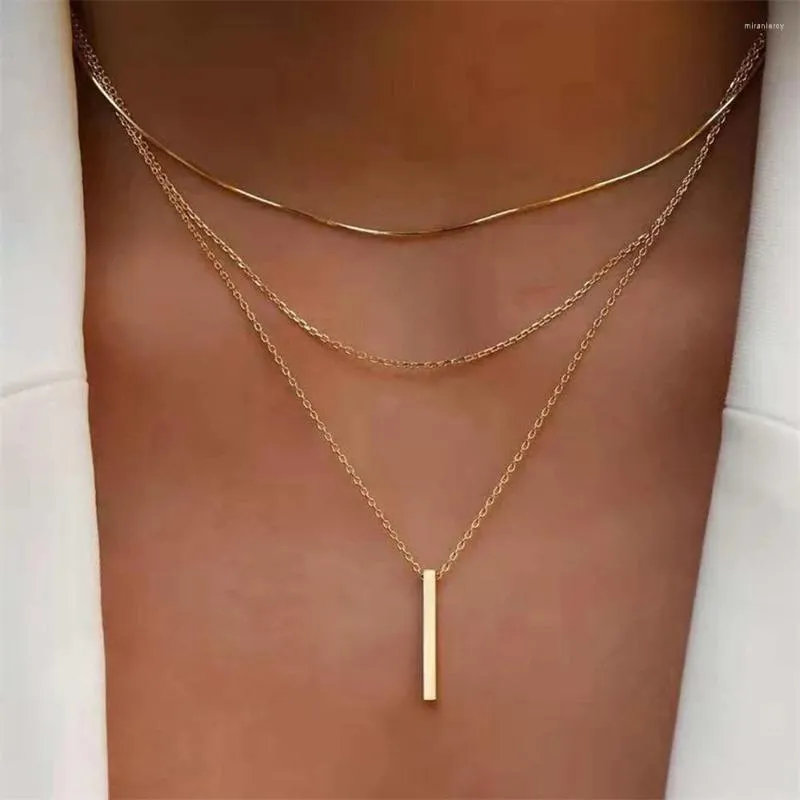 Collane con ciondolo in vendita Collana a strati multistrato personalizzata Cross-Border Donna Piccola catena robusta per clavicola_voghion.com