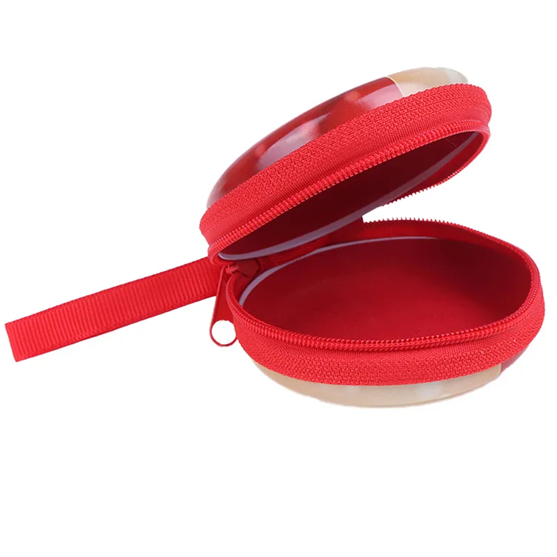 Merry Christmas Printing Ball Shaped Mini Tin Box Round Empty Candy Storage Coin Headphones Case Party Kids Favors_voghion.com
