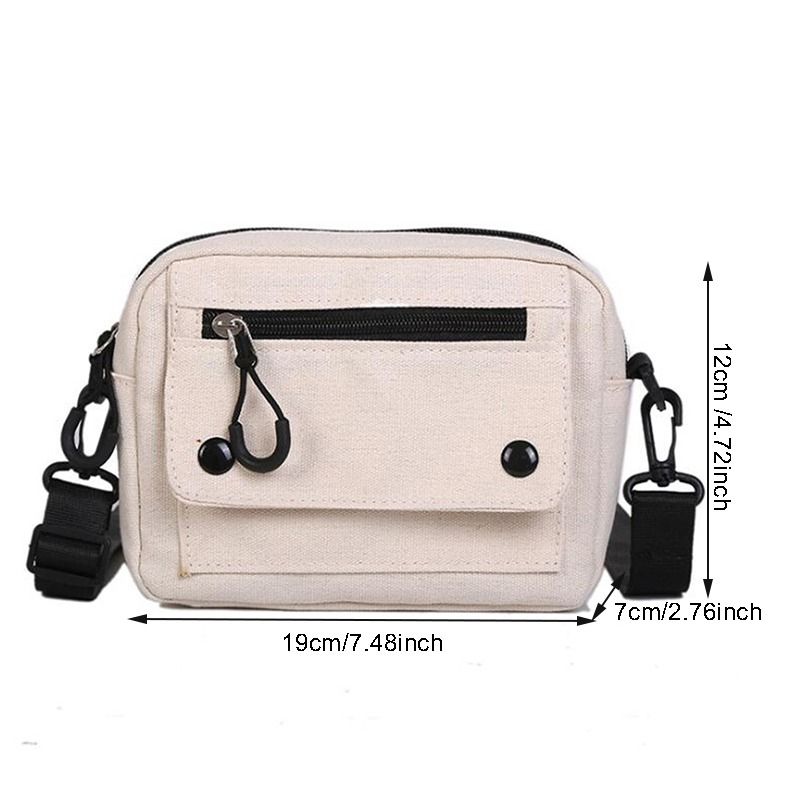 Frauen Canvas Handtaschen koreanische Mini Student Tasche Handy einfache kleine Umhängetasche Casual Damen_voghion.com
