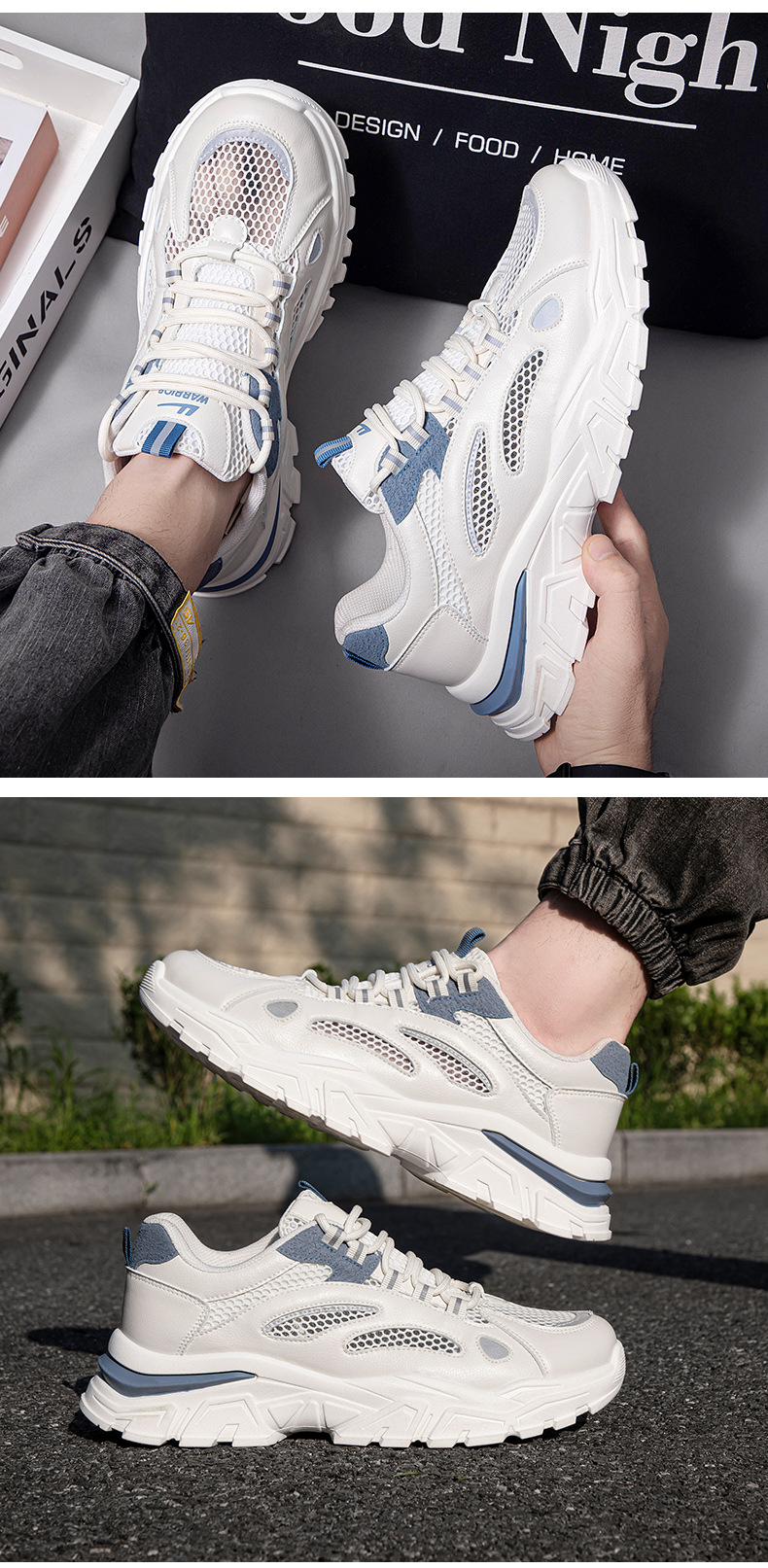 strength couples, 2024 summer new men's breathable mesh sports running shoes, _voghion.com