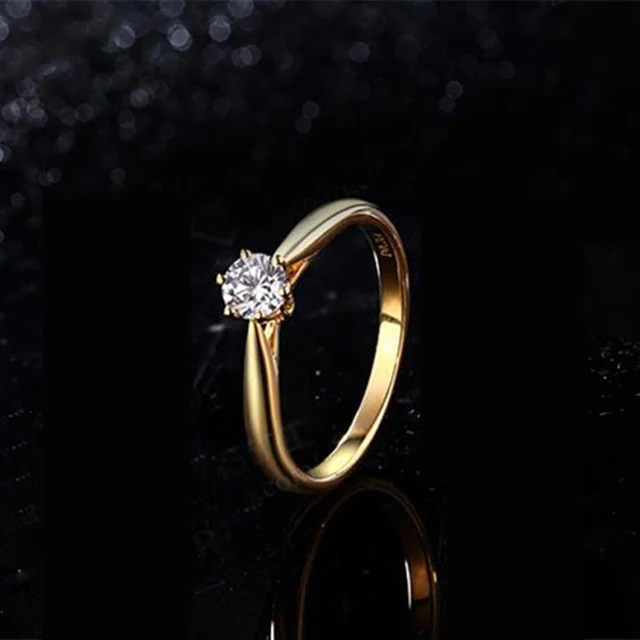 2025 Neuheiten Klassische Trauringe für Frauen Für immer Einfach Sechs Krallen Zirkonia Mode Solitär Verlobung Ehe Geschenk Ring_voghion.com