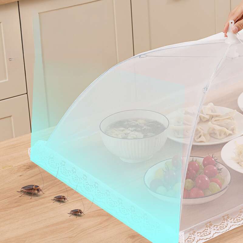 Summer New Foldable Anti Fly Vegetable For Household Meals, Dustproof Dining Table Cover, Large Rectangular Food Cover_voghion.com