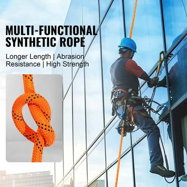 Arborist Tree Climbing Rope Double Braid Polyester 1/2'/1.3 Cm X 120'/36.6 M 48-Strand_voghion.com