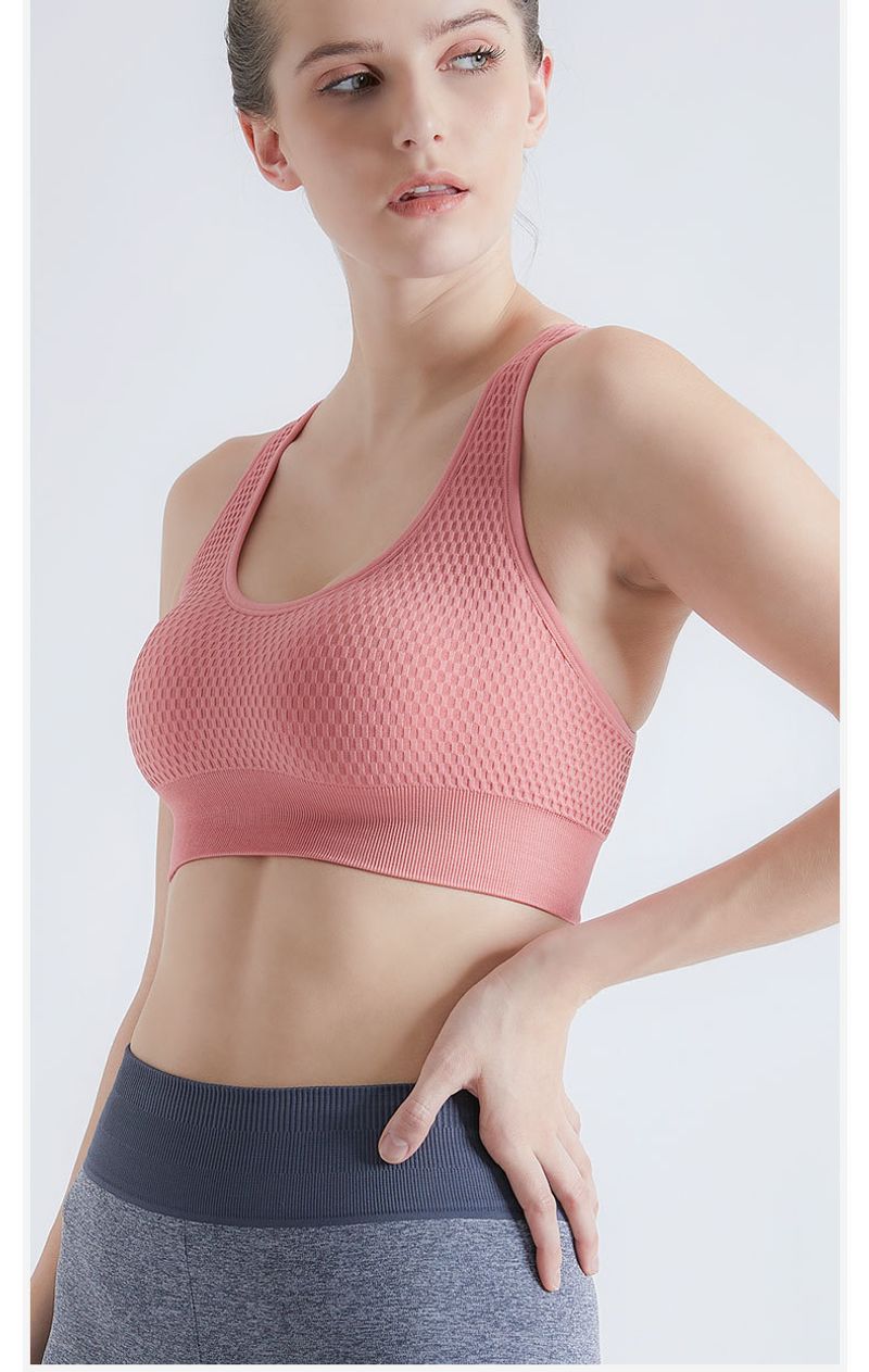 Seamless High-strength Sports Underwear For Women's Summer Shock-absorbing Yoga Fiess Vest, Running Beauty Back, No_voghion.com