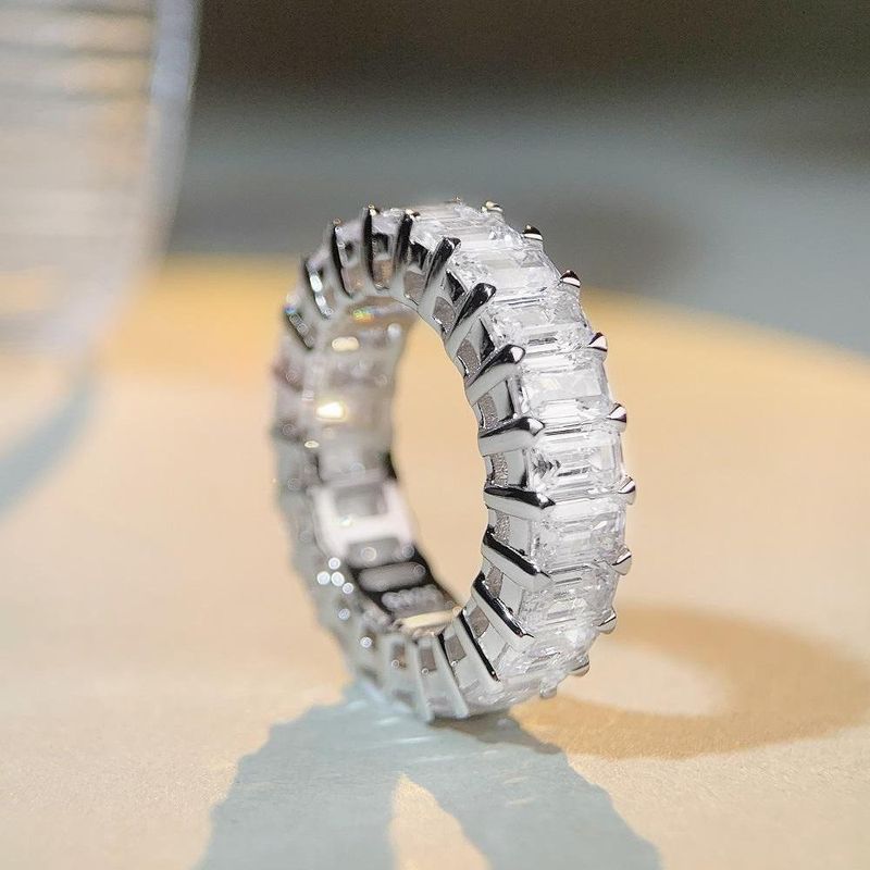 Anello Tancise S Sterg Sier Row da donna con taglio a pagoda in acciaio ad alto tenore di carbonio HW_voghion.com