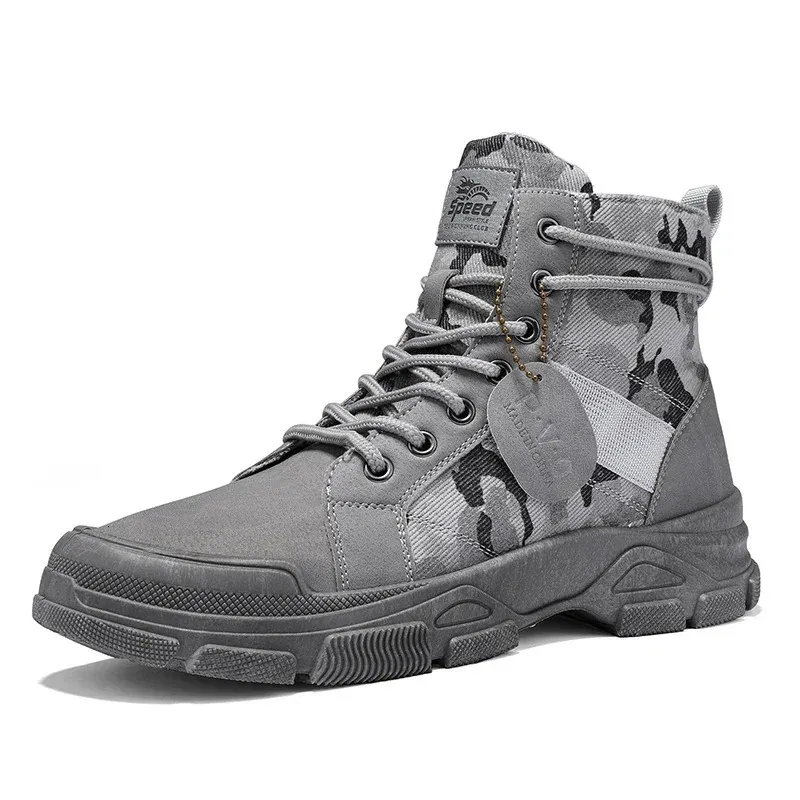Herren Wanderschuhe Atmungsaktiv Camouflage Freizeit Stiefel_voghion.com
