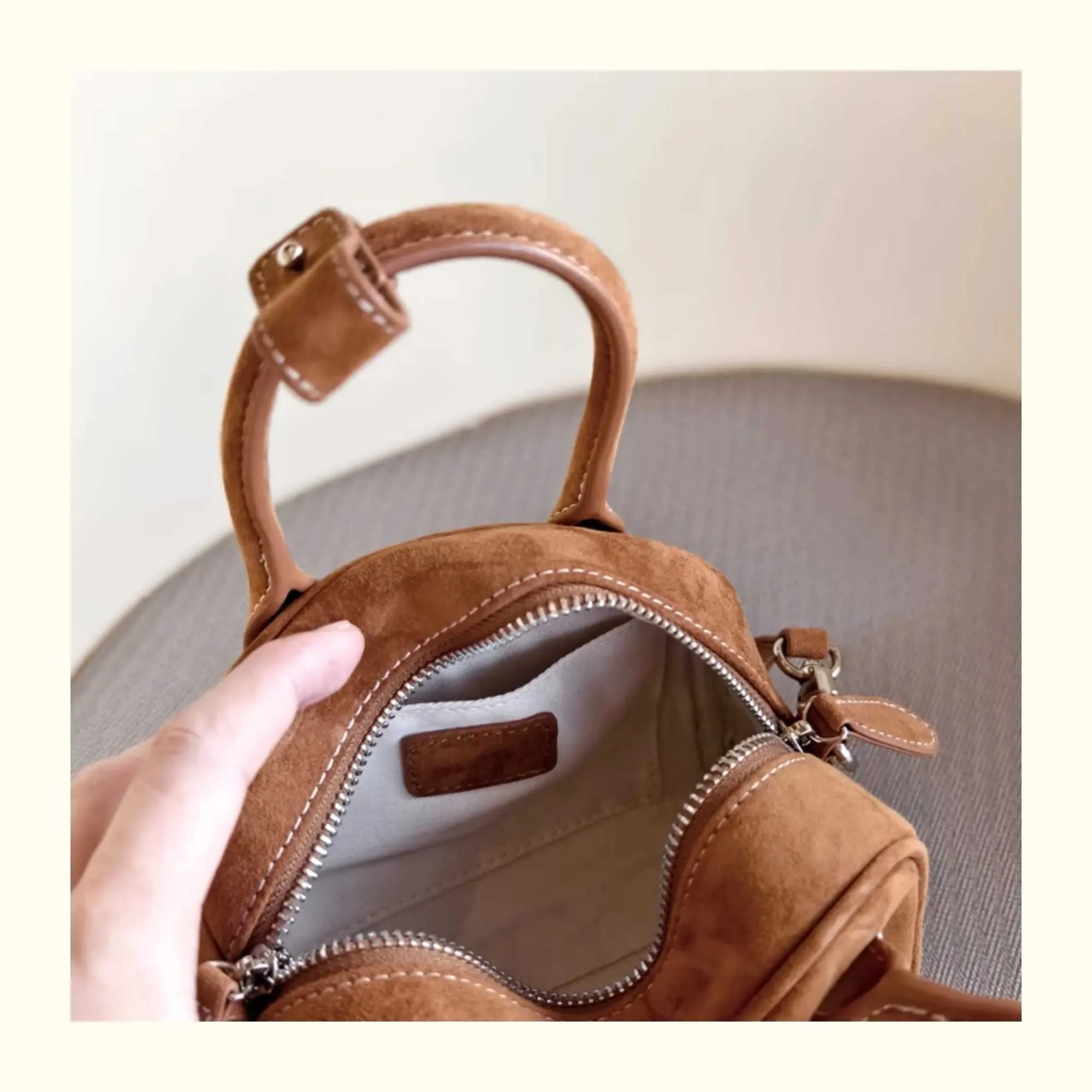 Suède pillow crossbody tas dames retro echt lederen handtas_voghion.com