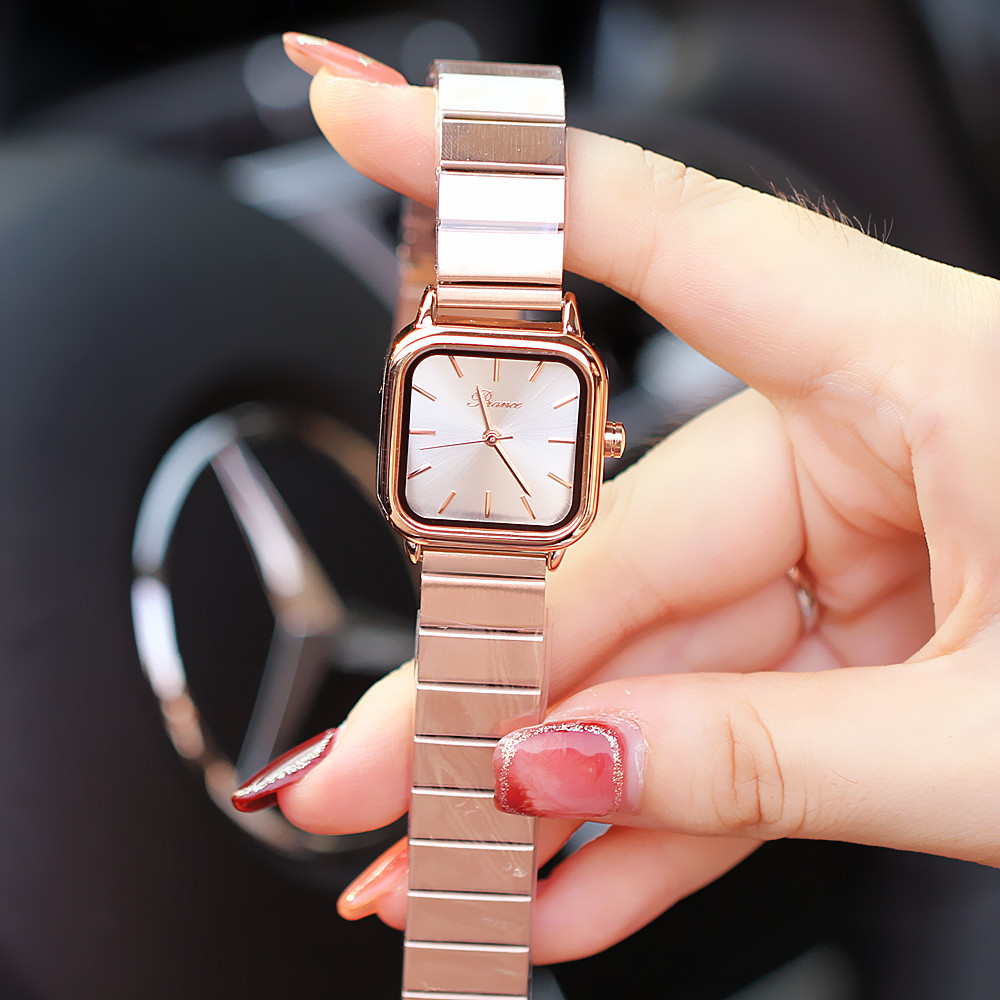 Nuovo orologio impermeabile al quarzo con cinturino quadrato piccolo da donna Accademia giapponese Versatile_voghion.com