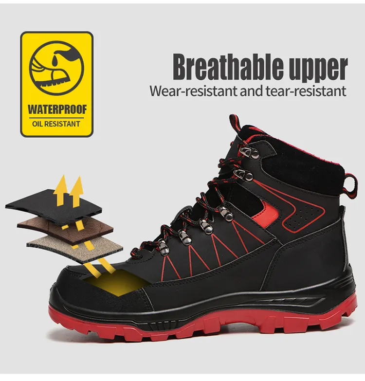 Herrenstiefel, leicht, bequem, Sicherheitsschuhe mit Stahlkappe, Arbeitsschuhe, Herren, unzerstörbare Sicherheitsschuhe_voghion.com