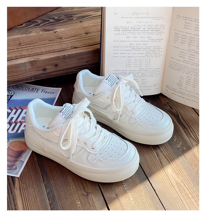 Baikuang 2024 Nuovo design unico per studenti con suola spessa casual piccolo bianco, scarpe da tavolo, tendenza Instagram femminile_voghion.com