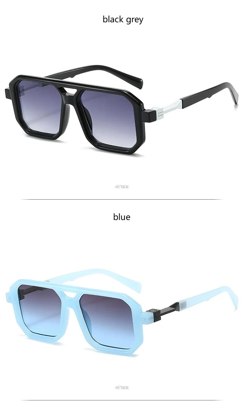 New Square Pilot Sunglasses Women Men Retro Shades Brand Female Sun Glasses Vintage Fashion Oculos De Sol Feminino UV400_voghion.com