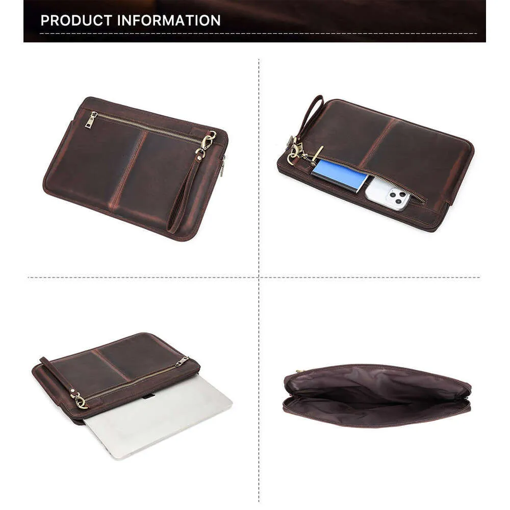 Borsa per laptop da uomo per Book Air Pro 13 14 15 pollici in pelle di mucca, custodia per tablet Lenovo Thinkpad Matebook_voghion.com