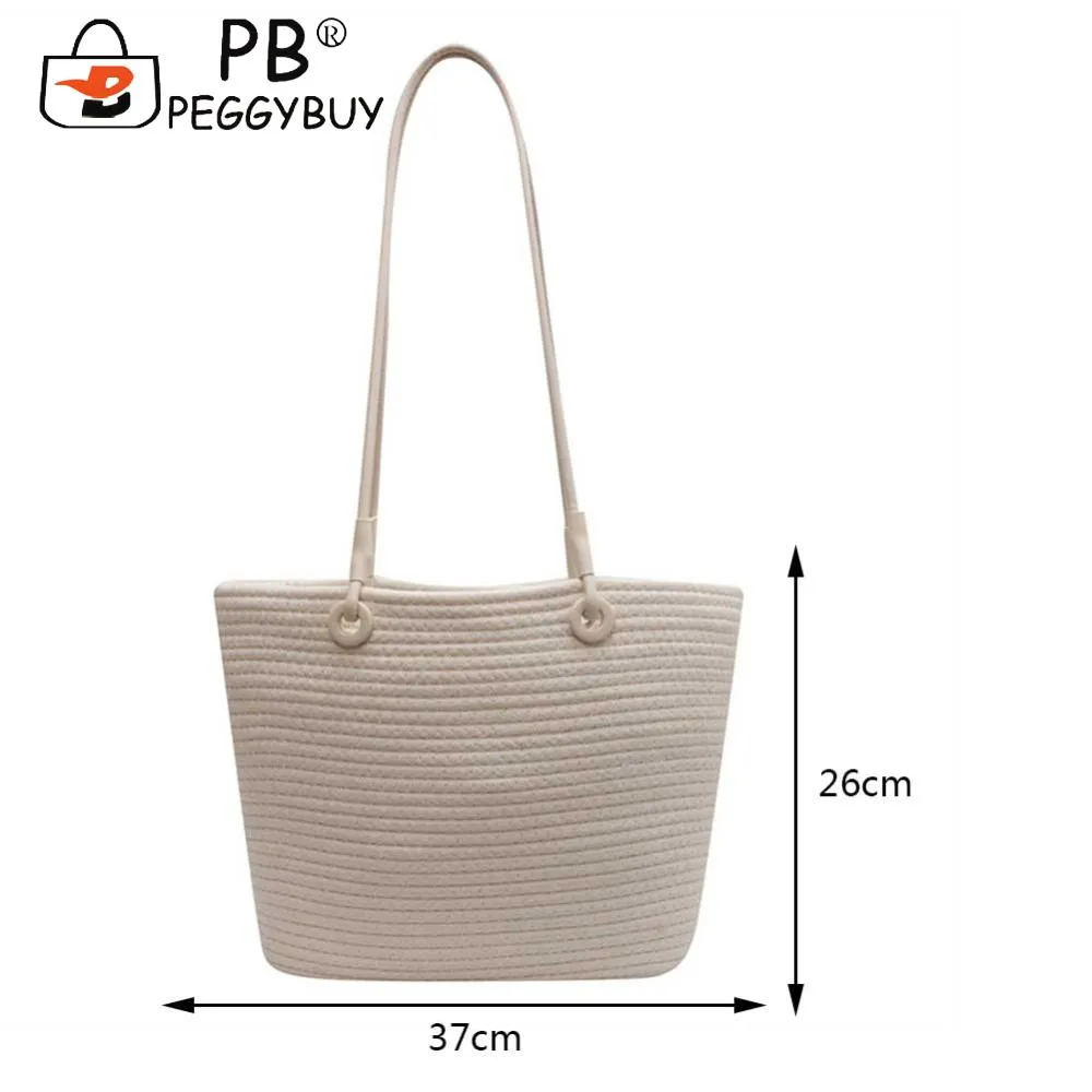 Sommer handgewebte Handtasche lässige Umhängetasche Mode tragbar für Urlaub Party_voghion.com