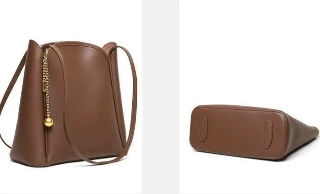 Set di borse a tracolla vintage in pelle per donna capiente_voghion.com