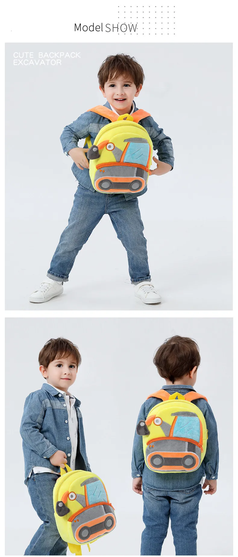 Sacs à dos mignons pour enfants, sacs d'école 3D en peluche pour enfants, sacs à dos pour garçons et filles, mini petits sacs d'école pour la maternelle_voghion.com