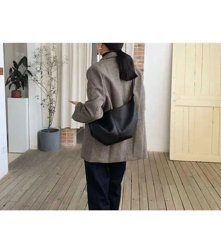 Borsa a tracolla alla moda con pieghe per donna in morbida pelle PU, borsa a tracolla firmata Dumpg Fashion Cloud, borsa Hobo BolsasC241211_voghion.com