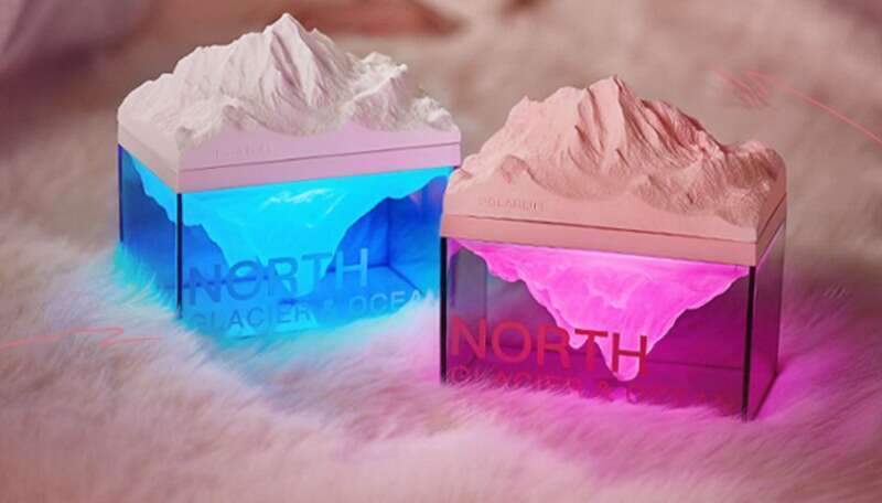【 43000 de persoane adunate 】 Difuzor Bluetooth Polar Species, lumină de atmosferă, ornament de birou de înaltă frumusețe, multicolor_voghion.com