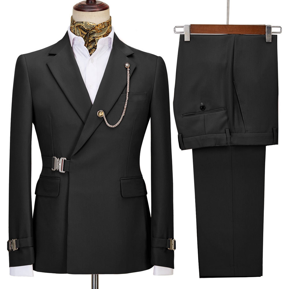 Men's Clothing New Two Piece Suits Casual Business Suits For Groomsmen And Groomsmen_voghion.com