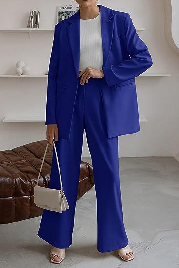 Professional Pant Suit For Women Elegant Office Trouser Set_voghion.com