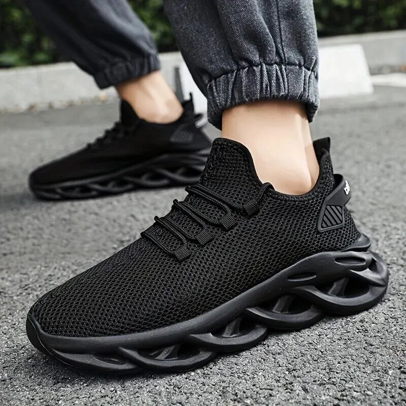 Schwarze Männer Casual Sneakers Mesh Atmungsaktive männliche Laufschuhe Mann Sport Leichte Vulkanisieren Schuhe Plus Si_voghion.com