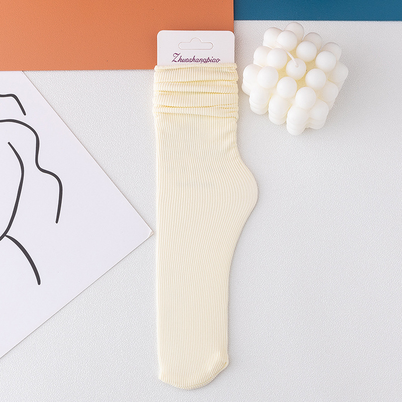 Mother & Kids Pile Of Socks For Women Summer Thin Ice Socks Ins Tide Ice Silk Socks Mid Tube_voghion.com