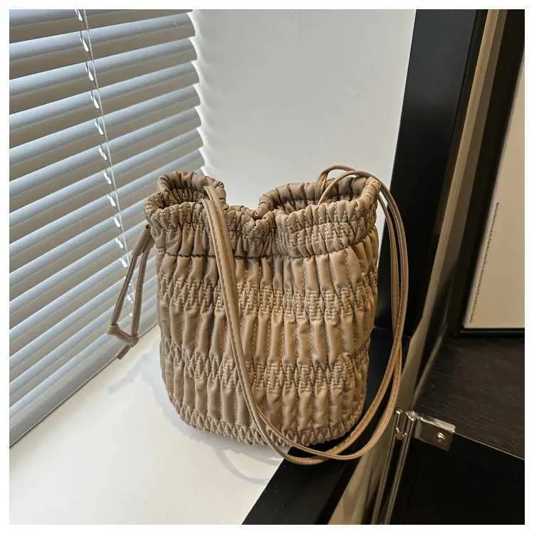 Sier rakott húzózsinóros válltáskák női designer puha PU bőr kis kézitáskák női alkalmi pénztárca hónalj_voghion.com