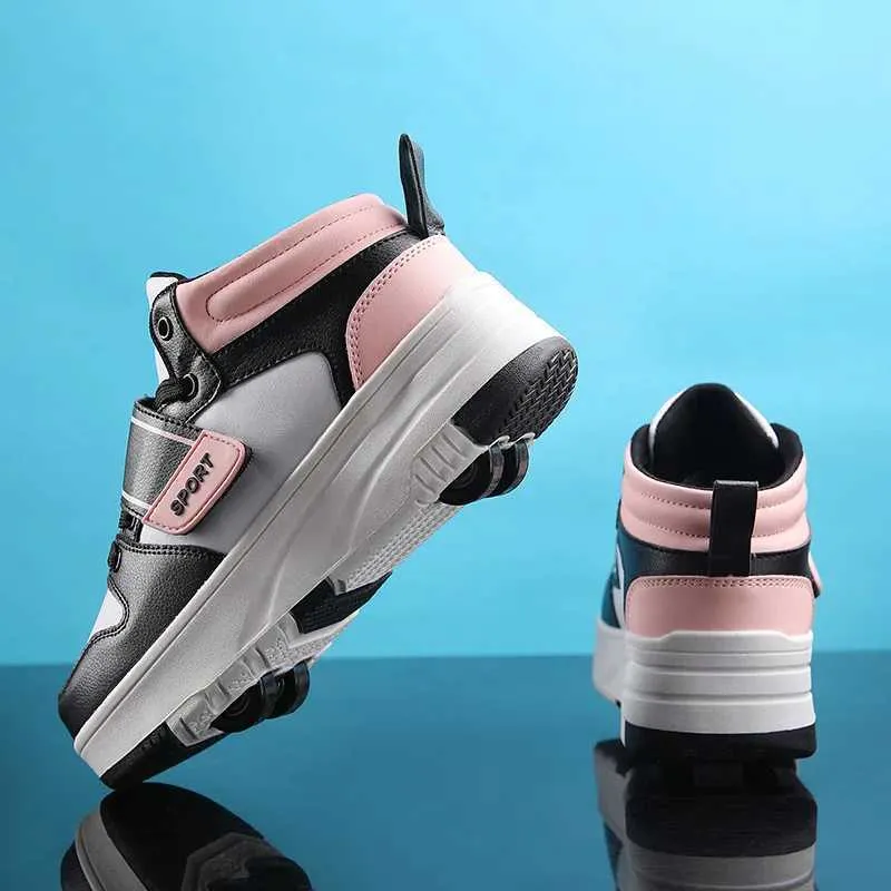 Barn Rullskridskor Pojke Flickor Sneakers Sportskor med 4 Hjul till Jul Födelsedag Barn Show Present H241028_voghion.com
